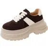 Mocasines Casuales Melanoides para Mujer 2026 Otoño Nuevo Estilo Versátiles Suela Gruesa Aumentadores de Altura Cómodos Zapatos de Tabla Deportivos Casuales para Mujer