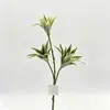 Planta Verde Artificial Lirio Bambú con 3 Ramas, Flor Artificial Decoración Hogar Sala de Estar, Arreglo Floral en Maceta, Paisajismo Verde al por Mayor