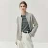 Cárdigan grueso de cachemir jacquard de alta resistencia, nuevo estilo corto para otoño e invierno, chaqueta de punto con cremallera holgada para mujer