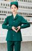 Traje Split de Manga Longa e Curta para Enfermeira Feminina Curto Verde Escuro Traje de Enfermeira Macacão Médico de Emergência para Sala de Operação