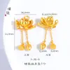 A cor interna e externa não desbota por muito tempo. Acessórios DIY de ouro vietnamita pingente de flor de lótus e carpa pingente de duas vidas corrente de suéter
