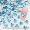 6mm V Corazón Corazón de Melocotón Celebridad de Internet Populares Planos Fondo Plano Forma Especial Diamante Uñas Joyería Diamante Decoración Cristal de Vidrio Usable Uñas Diamante