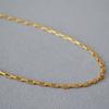 Colar Corrente Clavícula Dourado Sem Brilho Latão Galvanizado Simples Retrô Japonês de Nicho Boa Qualidade Empilhado com Mulheres