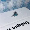 Colección de Pendientes de Circonita Verde Brillante, Pendientes de Circonita Incrustados con Diamantes, Pendientes de Aro de Venta Caliente Transfronteriza, Accesorios para Orejas de Mujer