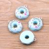 5 Cores Acessórios de Resina DIY Série Sobremesa Gourmet Pingente de Donut Bolo Charme Bolsa Pulseira Celular
