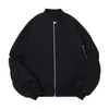 Jaqueta Curta Black Cleanfit para Homens e Mulheres Outono 2025 Jaqueta Bomber Americana Vibe High Street Uniforme de Baseball