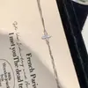 Pulsera Doble Capa de Circonita con Cruz Estilo Nuevo Simple para Mujer Diseño de Nicho Estilo Coreano Pulsera Elegante Versátil