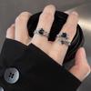 Anillo de Espinas de Estilo Oscuro Original para Hombres y Mujeres Diseño Nicho Textura Anillo de Pareja Anillo Abierto de Alta Gama Tendencia