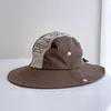 Gorra de Senderismo para Exteriores Transpirable con Bordado de Letras y Bloques de Color para Hombres y Mujeres, Sombrero de Pescador Casual Versátil de Verano, Sombrero para el Sol con Protección Solar