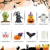 Decoraciones de Halloween Juego de 7 Piezas Inserciones para Exteriores Calabaza Fantasma Murciélago Momia y Monstruo de Frankenstein
