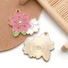 30 Rosa Gotejamento de Óleo Simulação Flor de Cerejeira Margarida Liga Pingente Pingente DIY Pulseira Chaveiro Acessórios