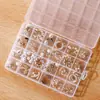 Caja de almacenamiento con compartimentos fijos grandes y ranuras para evitar que los artículos se muevan, pequeña y práctica caja de joyería para cuentas y accesorios