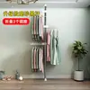 Cabide de chão para uso doméstico, não requer furadeira, haste telescópica para quarto, varanda ou janela