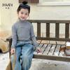 Camiseta Básica de Cuello Alto para Niñas Yojia Otoño e Invierno 2024 Nuevo Estilo Versátil Ropa para Niños Camisetas para Niños Camiseta de Manga Larga para Niños
