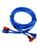 Cabo de Áudio para Amplificador, Cabo de Sinal para Subwoofer, Cabo de Conexão Dupla Vermelho e Branco Macho-Macho 2RCA para Áudio de Carro