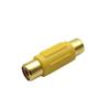 Conector de par Lotus chapado en oro, adaptador RCA hembra a hembra, cable de audio de cabeza recta, extensión RCA de doble paso, color