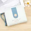 Carteira curta feminina novo estilo, carteira simples estilo japonês, carteira dobrável para estudante, porta-moedas fofo de nicho com múltiplos porta-cartões