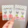 Pinzas de Oreja de Corazón de Colores con Lazo y Durazno Brillante 3D para Niñas, No Requieren Perforación, Accesorios para Orejas sin Dolor