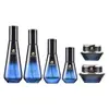 Veta plateada 30ml-120ml Anillo anual Tercera generación Juego de botellas 50g Tarro de crema Líquido esencia Envase de vidrio Botella para loción