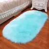 Alfombra de Felpa Blanca de Pelo Largo para Dormitorio, Felpudo junto a la Cama, Cobertura Total para Sala de Estar, Alfombrilla para Mesa de Café, Imitación Lana, Decoración para Escaparate
