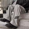Pantalones casuales de estilo americano con forro polar para hombre de High Street, pantalones de combate impermeables, marca de moda Ruoshuai, pantalones rectos sueltos.