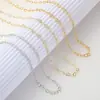 Cadena DIY Chapada en Oro de 18 Quilates al por Mayor, Cadena de Corazón de Durazno que Conserva el Color, Cadena de Amor, Pulsera, Collar, Accesorios para Joyería, Cadena de Extensión