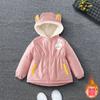 Ropa para Niños Nueva Chaqueta de Terciopelo para Niñas Ropa de Invierno 2025 Abrigo de Algodón Cálido para Niños Estilo Occidental Parka Gruesa para Bebé