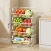 Estante Cesta de Verduras de Cocina de Pie Multicapa Estante para Frutas y Verduras Cesta de Almacenamiento Almacenamiento de Snacks Removible Multifuncional