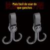 Gancho forte para carro elétrico, cabeça dupla frontal, universal, para pendurar guarda-chuva, capacete, carrinho de bebê, bicicleta, gancho para carro a bateria