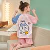 Pijamas coreanos para meninas, algodão puro, verão, pais e filhos, fino, manga curta, fofo, menina, Cunda, crianças, mãe e filha, roupas para casa