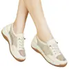 Zapatos de malla para mujer sin cordones 2026 primavera/verano nuevo estilo versátil transpirables plataforma suela blanda cómodos ligeros zapatos casuales