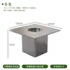 Mesa para Restaurante de Acero Inoxidable Estilo Industrial con Olla Caliente y Sillas Mesa para Barbacoa de Carbón Sin Humo Parrilla Coreana Juego de Mesa y Sillas para Restaurante