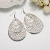 Jóias da Moda Trendy Europeia e Americana, Brincos Grandes Exagerados Vazados em Forma de Gota d'Água para Mulheres, Atacado