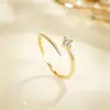 Anillo Abierto Simple Incrustado con Diamantes de Plata de Ley S925 para Mujer, Lujo Ligero, Sensación de Alta Gama, Anillo Fino de Nicho, Anillo para Dedo del Pie Apilable, Venta al por Mayor