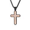 Collar de cadena cruzada de doble capa de dos colores con colgante de cruz tridimensional de corte alto brillo curvado original hip-hop todo partido tachonado cruz