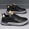 Zapatos Casuales para Hombre, de Cuero, Caña Baja, Modernos, Versátiles, a la Moda, Transpirables, Zapatos Casuales de Cuero, Zapatos de Cuero Nuevos para Negocios de Hombre