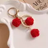 Moda Transfronteriza Flor de Rosa Llavero para Mujer Set de Fiesta Aleación de Zinc Boda Día de San Valentín Llavero Regalo Conmemorativo