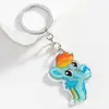 Chaveiro Pônei Polly Chaveiro de Acrílico Fofo Desenho Animado DIY Bolsa Estojo de Lápis Pingente Decorativo Pequeno Presente