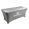 Funda de mesa elástica con espalda descubierta, mantel, funda de mesa rectangular práctica, stand de exposición, actividad, mantel elástico para exteriores