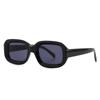 86113 gafas de sol cuadradas de montura estrecha encanto moderno gafas retro con patrón de cebra gafas de sol de calle modernas transfronterizas
