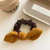 Padrão Floral Pequeno Color-Blocking~ Scrunchie, Elástico de Cabelo, Faixa de Cabelo, Presilha de Cabelo, Acessório de Cabelo em Tecido Estético Melard Estilo Coreano