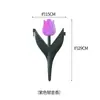 Inserciones de Plástico Anti-Flor Tulipán para Arreglos Florales, Decoración de Balcón de Villa de Jardín, Valla Ornamental para Arreglos Florales