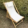 Silla de playa de madera para exteriores, adecuada para la relajación en el patio trasero; Las dimensiones del producto se pueden personalizar y el color de la tela se puede cambiar
