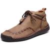 Zapatos de hombre transfronterizos de gran tamaño, primavera y otoño 2022, nuevos zapatos casuales con cordones bajos para montañismo al aire libre, botas de cuero con herramientas de costura