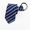 Gravata Masculina com Zíper Formal de Negócios 8cm Gravata Listrada Grátis Noivo Casamento Padrinhos Gravata Vermelha Preta