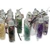 Turmalina cristal natural diópsido aguamarina colgante de bolsa colgante para teléfono móvil colgante botella de los deseos regalo colgante de joyería