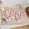 Calcetines de media pantorrilla para mujer ALICE & ANDY, estilo ins de dibujos animados, rosas, coquetos, versátiles, calcetines largos dulces para estudiantes