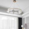Criativo Moderno Nórdico Sala de Estar Personalidade Simples Sala de Jantar Quarto Luxo Leve Modelo de Quarto Anel de LED Pétala Lustre