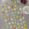 Pegatinas de Arte para Uñas Florales de Primavera Transfronterizas, Pegatinas de Uñas 3D Exquisitas Pintura al Óleo Flores Silvestres 5D en Relieve, Modelo Hg