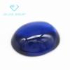 Ovo-promovendo 113# Base plana Azul liso Cristal afiado Pedra nua Arco oval Cristal afiado Azul 113 Safira artificial